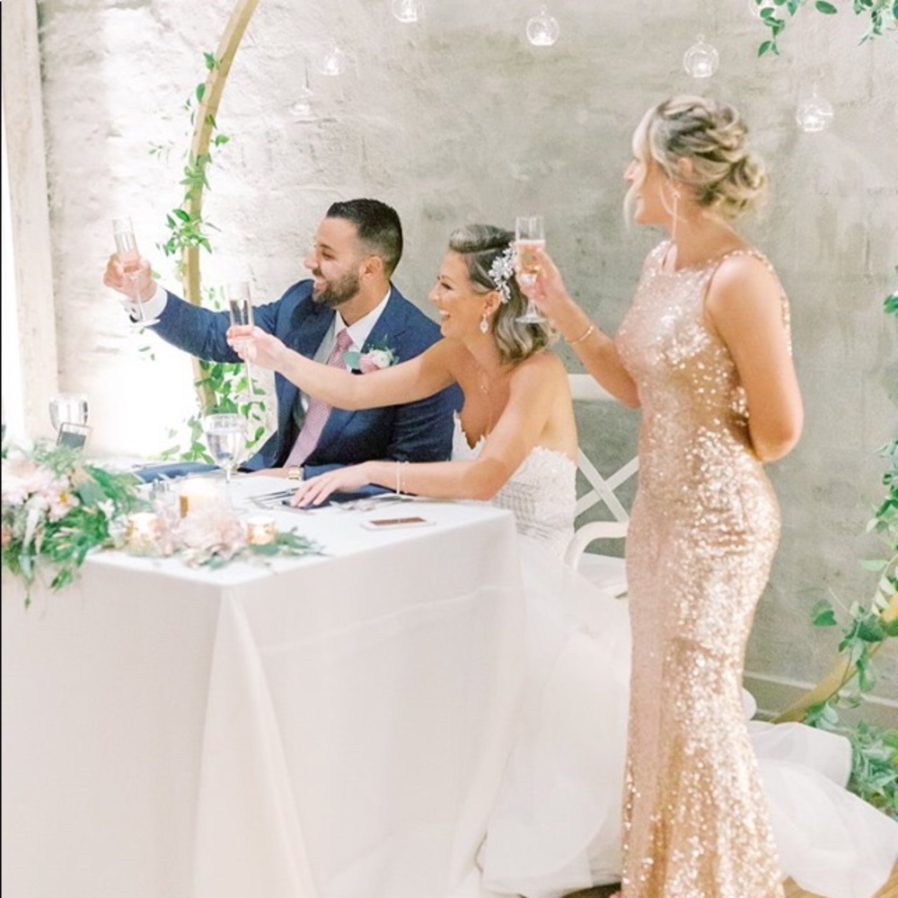 Women’s Rose Gold Sequins Gown